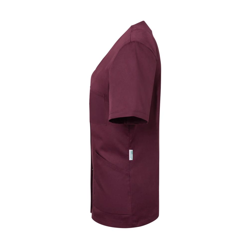 KARLOWSKY Essential | Damen Kurzarm-Kasack (aubergine) KS63